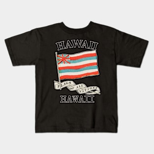 Vintage Hawaii Country Flag Kids T-Shirt